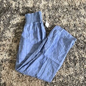 Light Blue High Waisted Flowy Pants